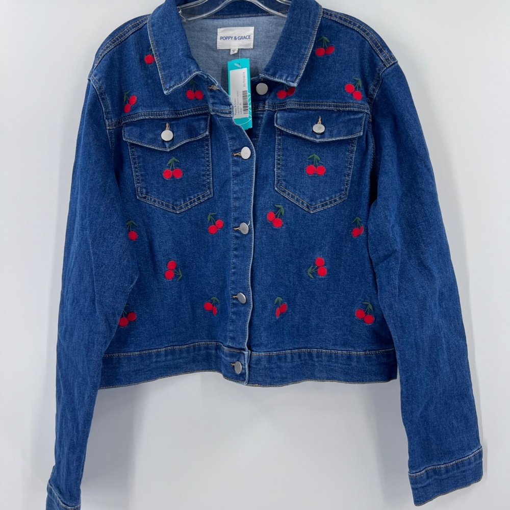 POPPY & GRACE LAURENE DENIM JACKET NEW XL - Picture 3 of 6